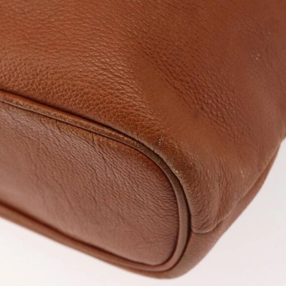 SAINT LAURENT Shoulder Bag Leather Brown Gold Auth SW1562 - Picture 5 of 16